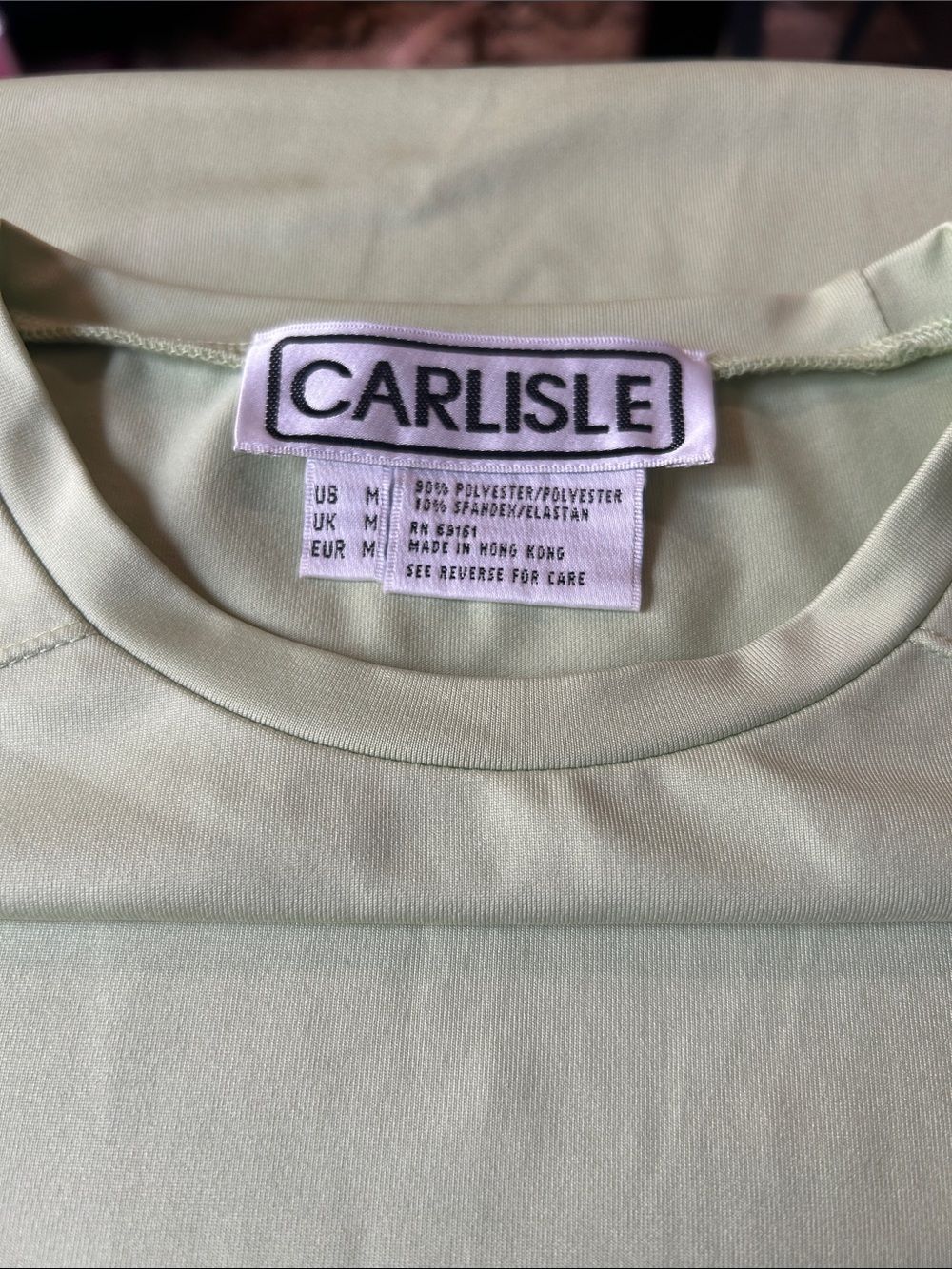 Carlisle Pale Mint Green Short Sleeve Crew Neck Tee NWOT size M